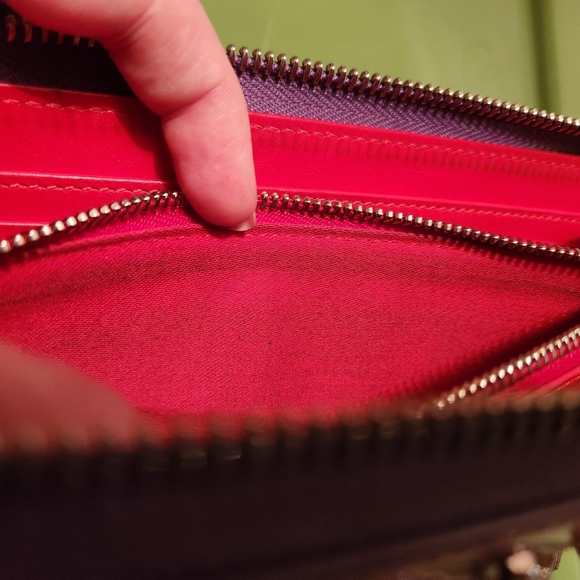 Christian Louboutin Pannetone purple gold metallic stud zip wallet - Picture 15 of 16